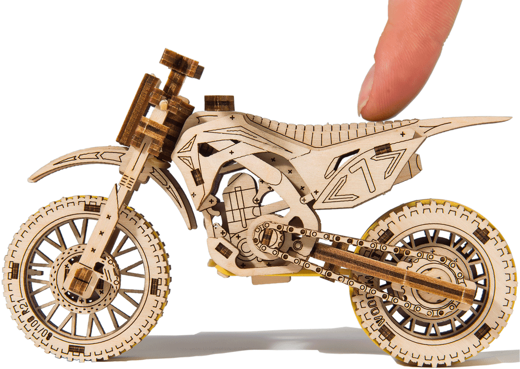 Drewniane Puzzle 3D – MotoCross