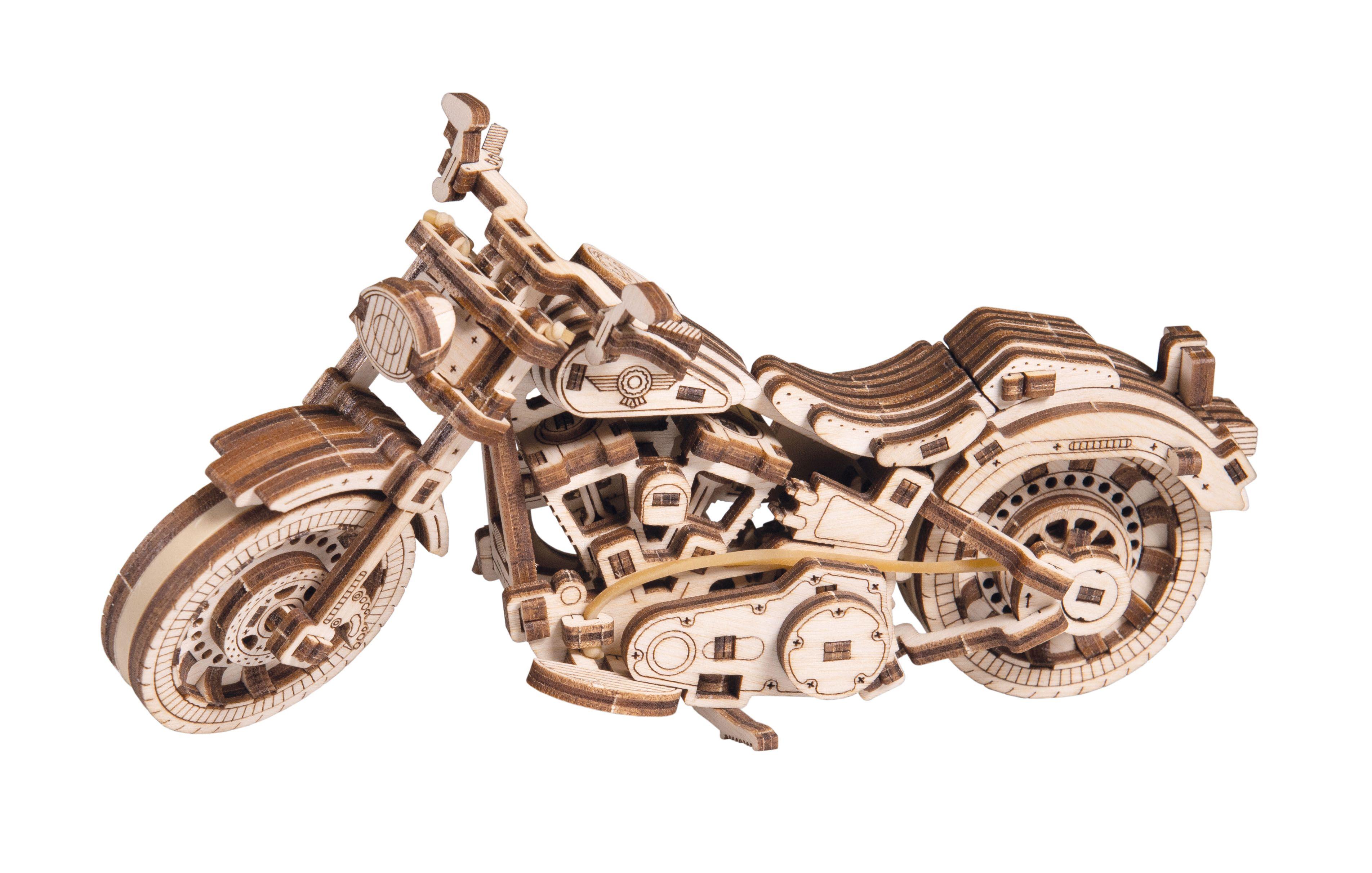 Drewniane Puzzle 3D – Motocykl Crusier V-Twin