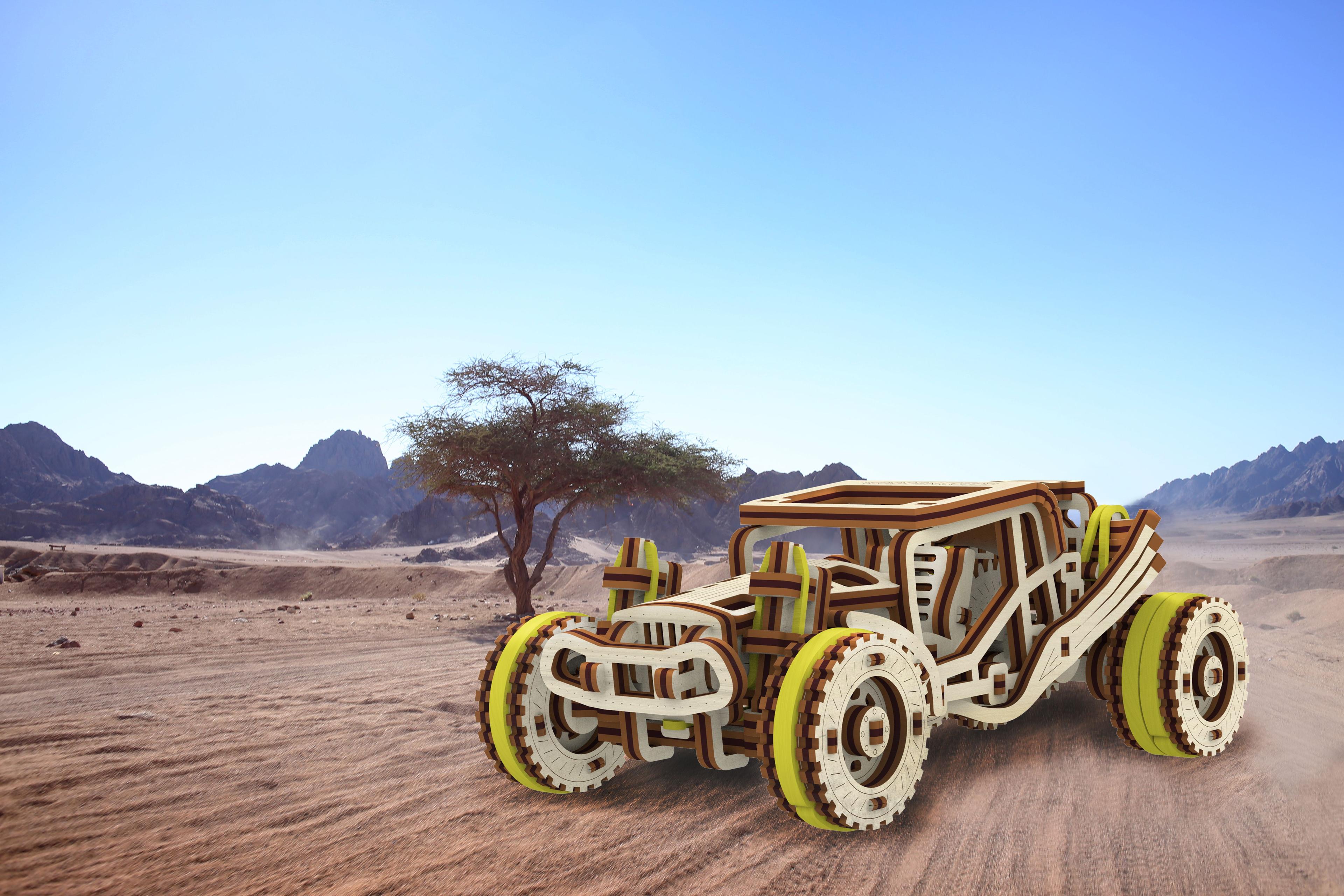 Wooden 3D Puzzle - Car Buggy