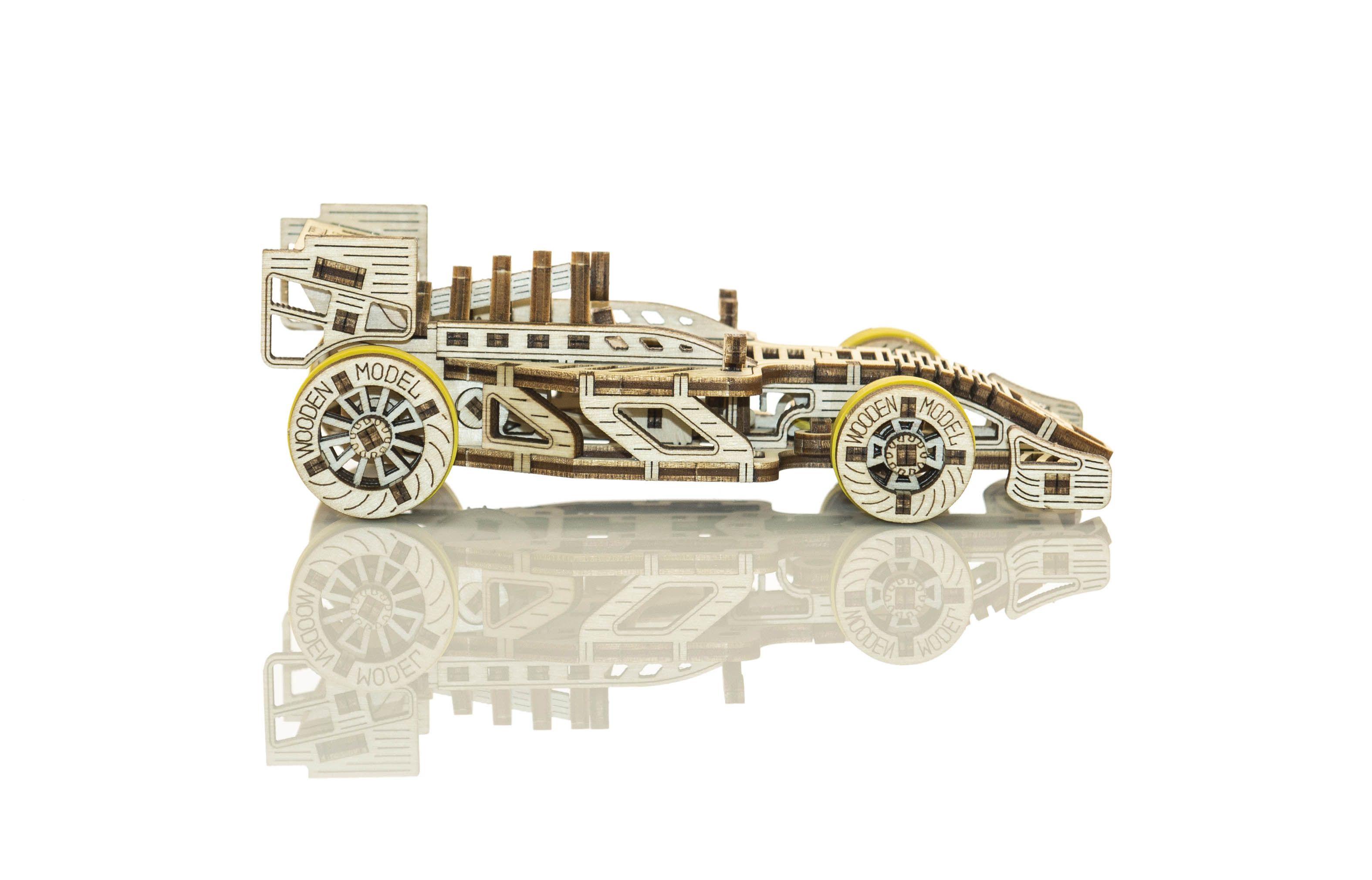 Drewniane Puzzle 3D – Samochód Bolid