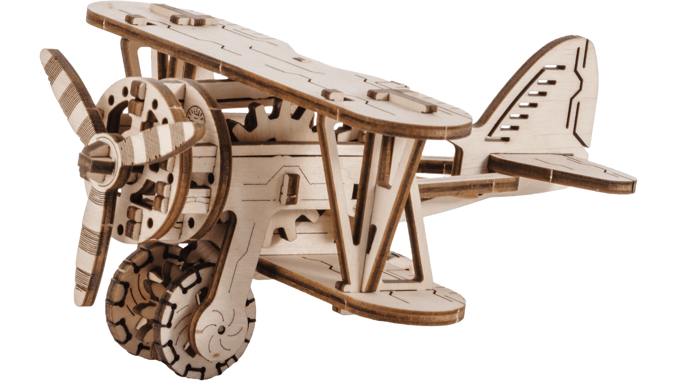 Wooden 3D Puzzle - Biplane