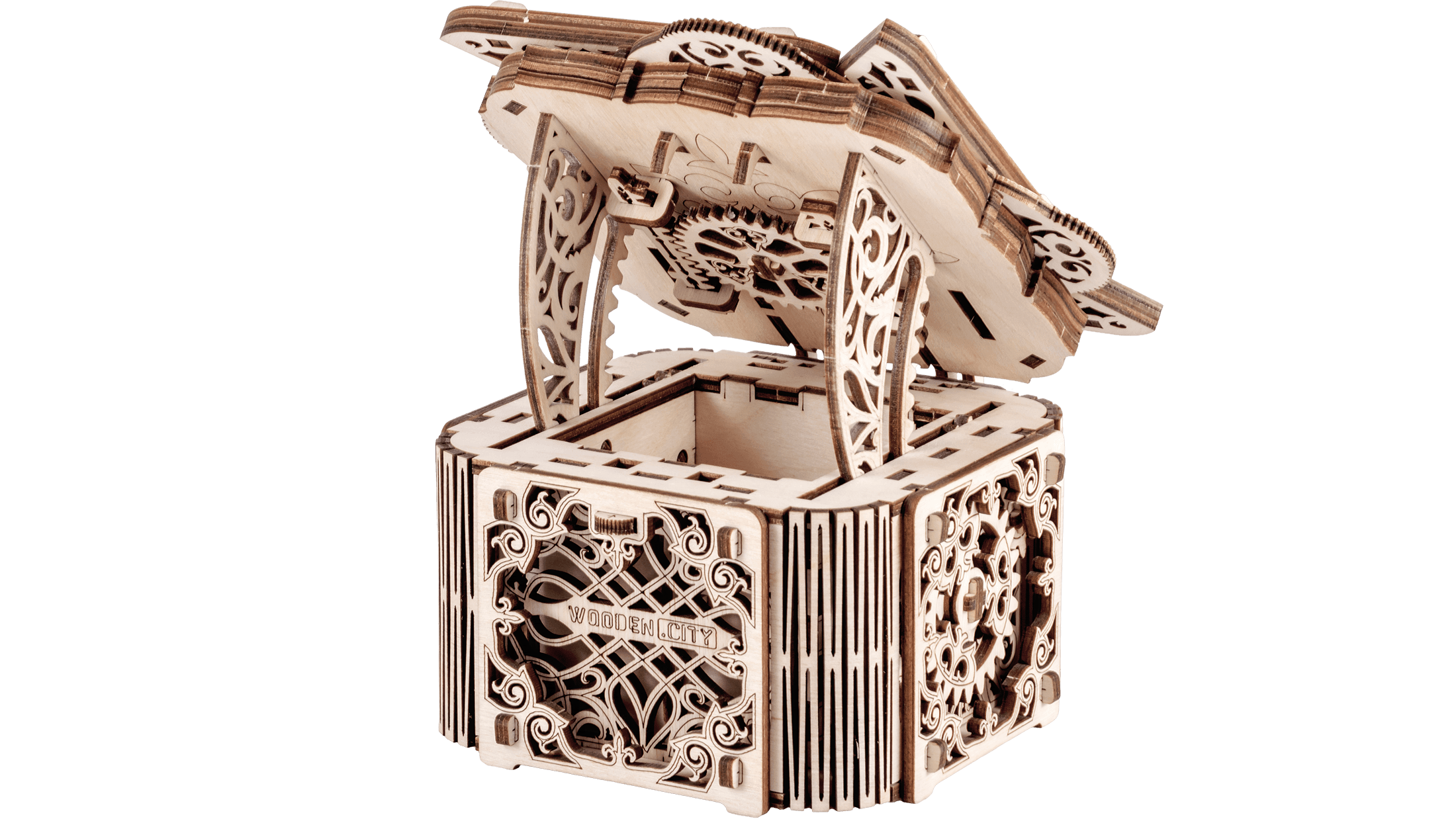 Drewniane Puzzle 3D – Tajemnicza szkatułka