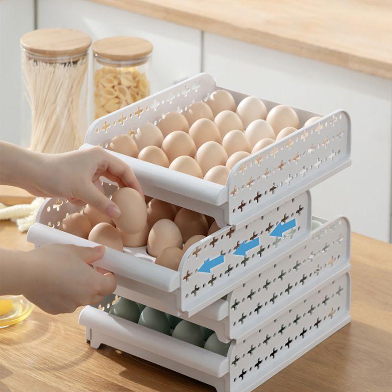 Egg container / drawer for 16 eggs