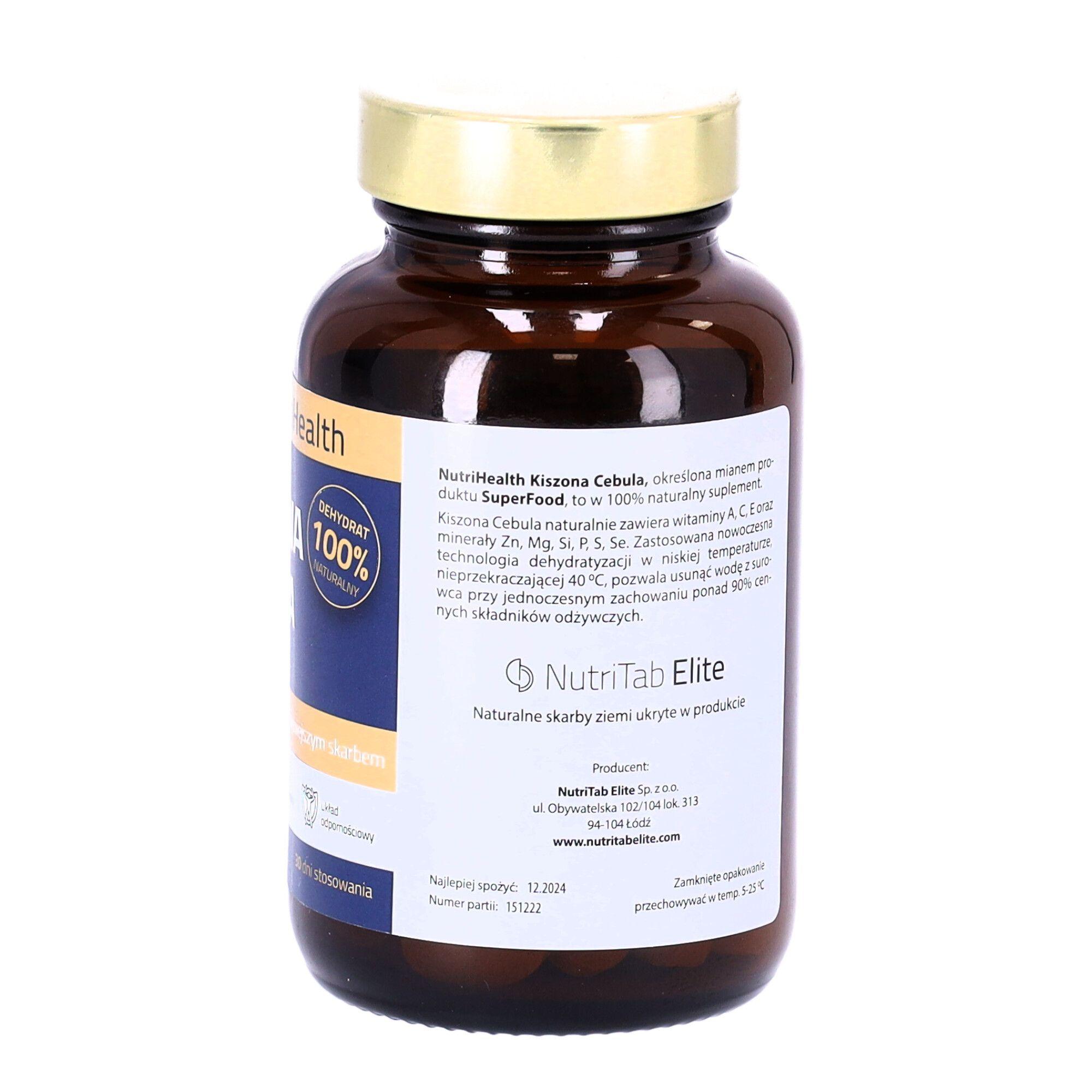 Suplement diety NutriHealth KISZONA CEBULA, (60 kapsułek) 100% naturalny