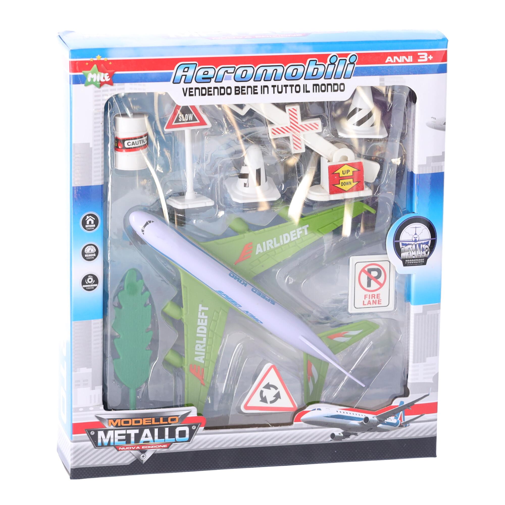 Toy plane with accessories