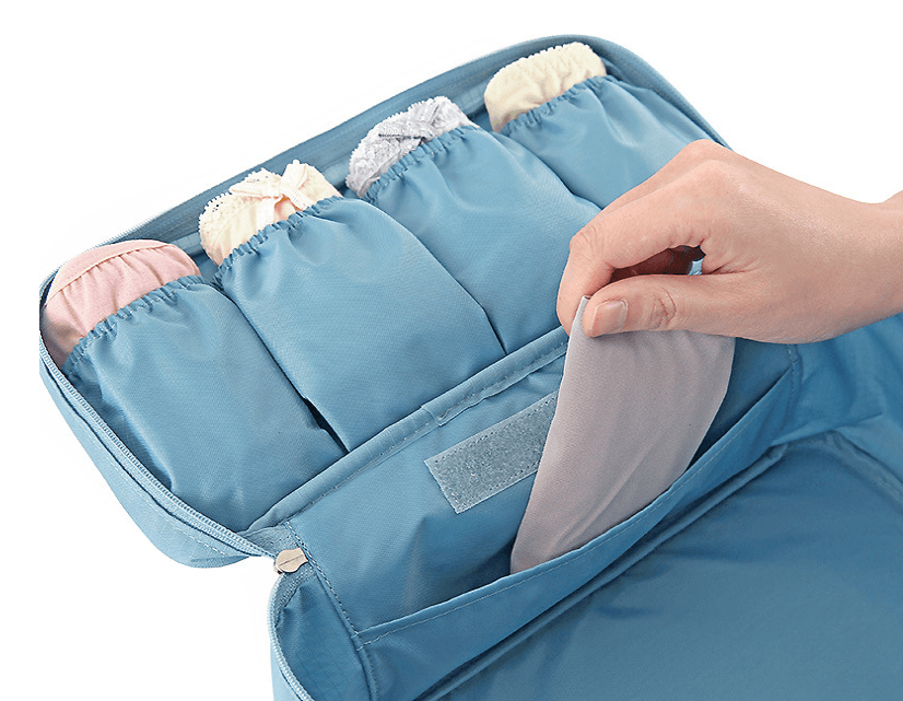 Travel underwear organizer - blue