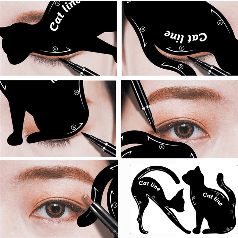 Multi-functional eye painting template (2pcs) Cat Eye Card