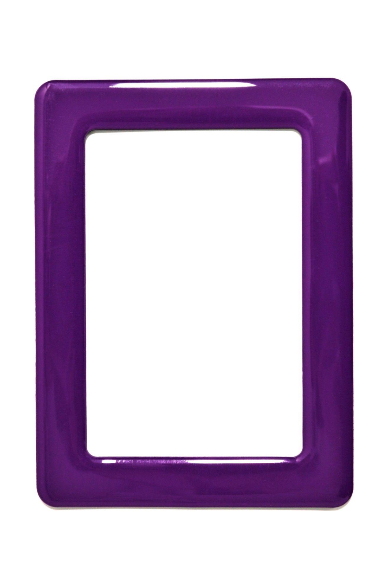 Magnetic self-adhesive frame size 13.0 × 8.1 cm - purple