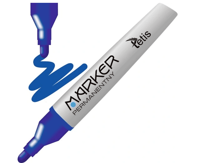 Permnent blue marker