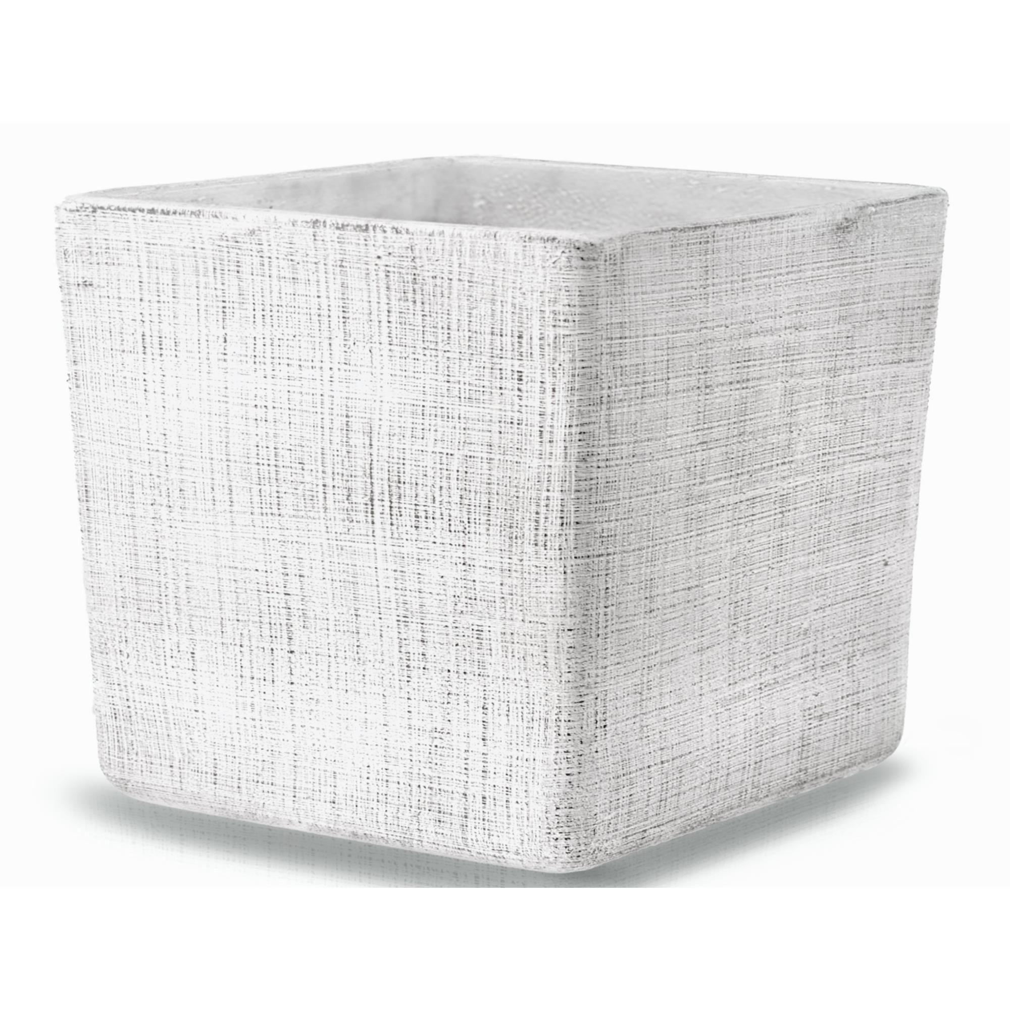 Square flower pot from the Ethno Cube collection, 14 cm