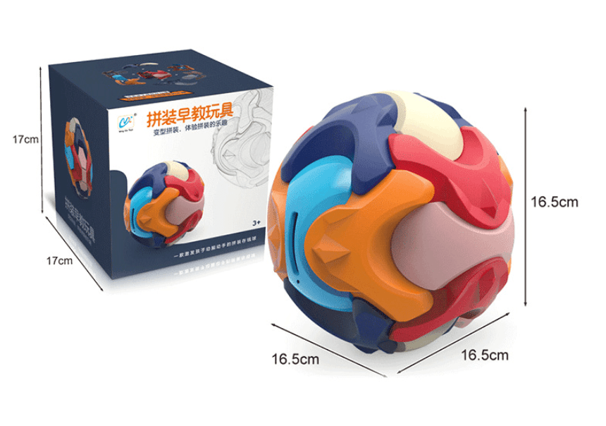 Moneybox, 3D puzzle folding ball - round
