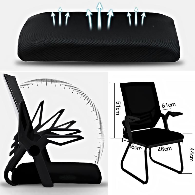 Ergonomiczne krzesło biurowe, konferencyjne z siatki- czarne