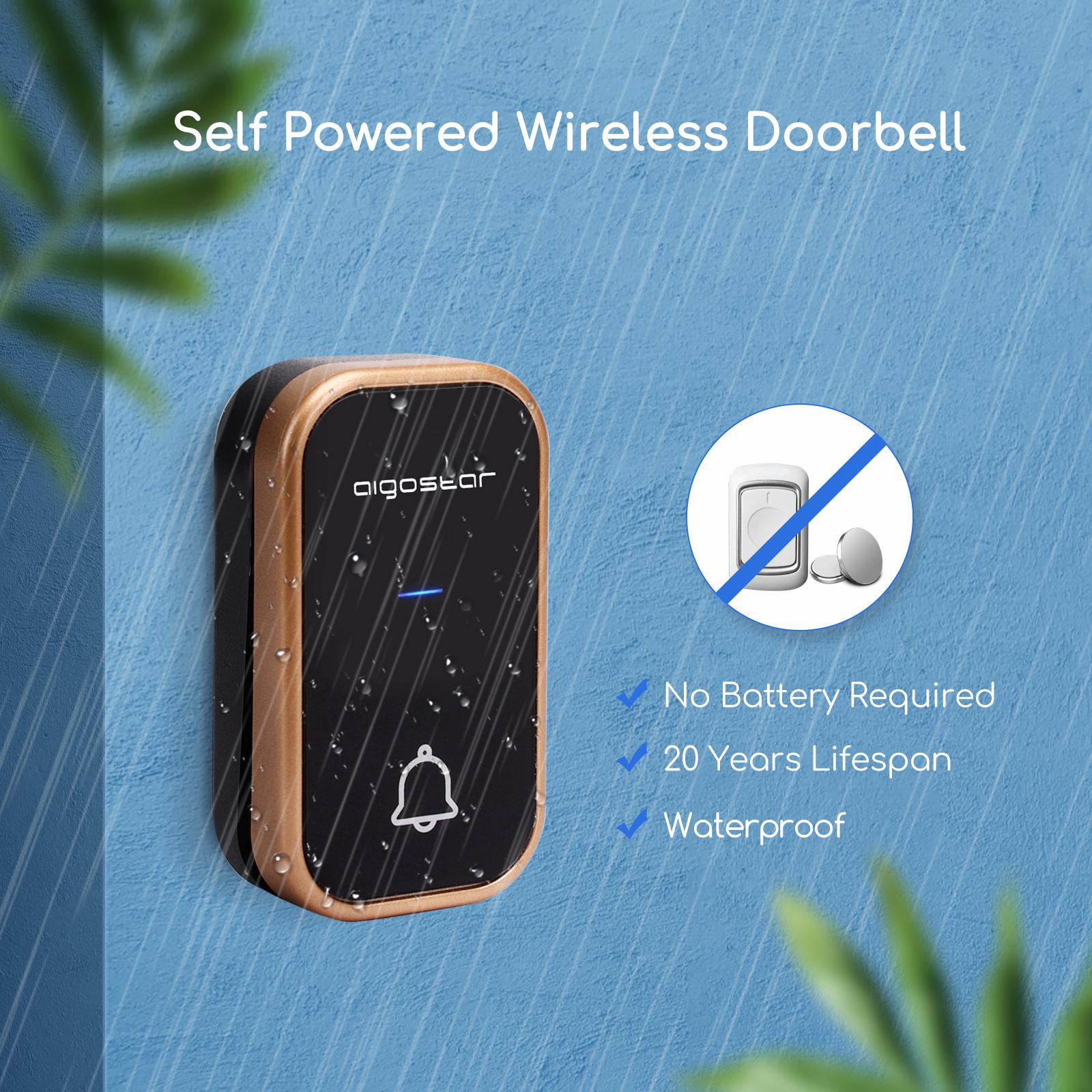 Self-powered wireless AC doorbell