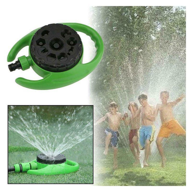 Green garden sprinkler, 9 functions, rain shower