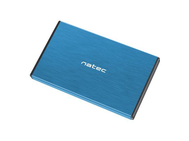 Obudowa na dysk NATEC Rhino Go NKZ-1280 (2.5"; USB 3.0; Aluminium; kolor niebieski)