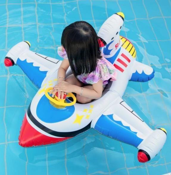 Inflatable boat for children to swim, Air mattress - plane