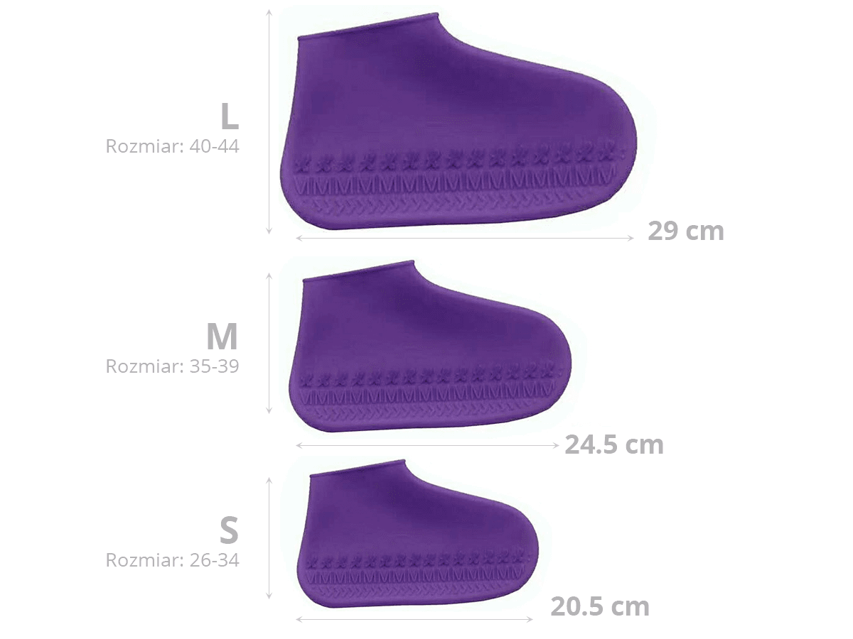 Shoe cover waterproof size "26-34" - dark pink