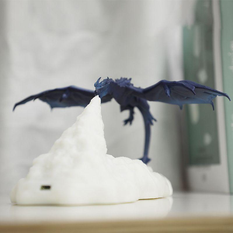Children's bedside lamp in the shape of a yawning dragon - model 3