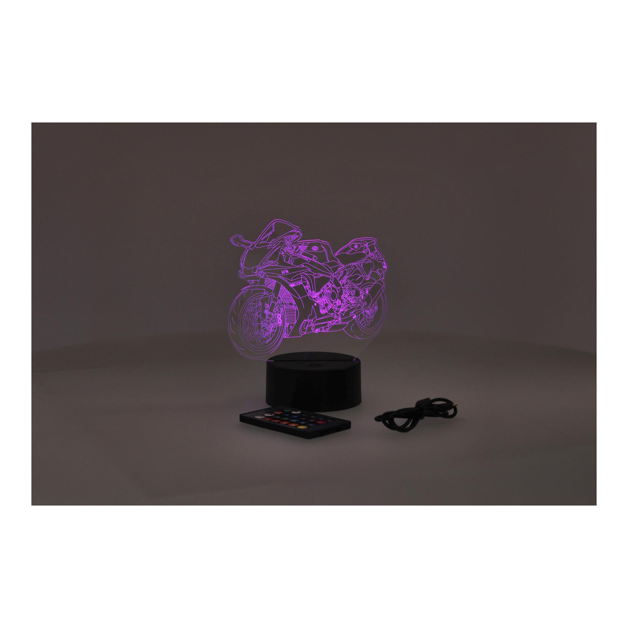 Lampka nocna 3D LED "Motocykl - Ścigacz" Hologram + pilot