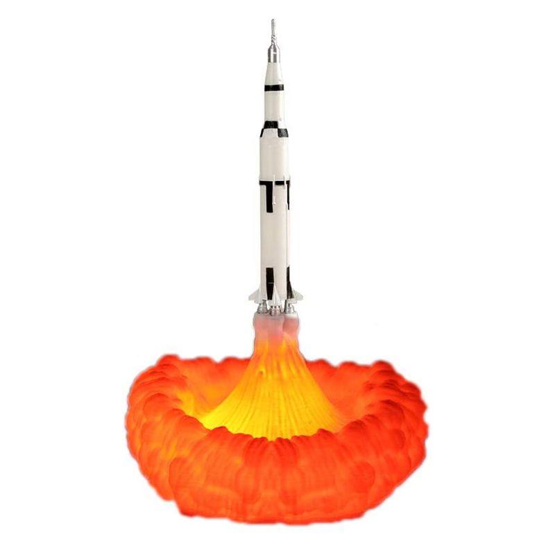 Children's bedside lamp in the shape of a rocket taking off - model 3