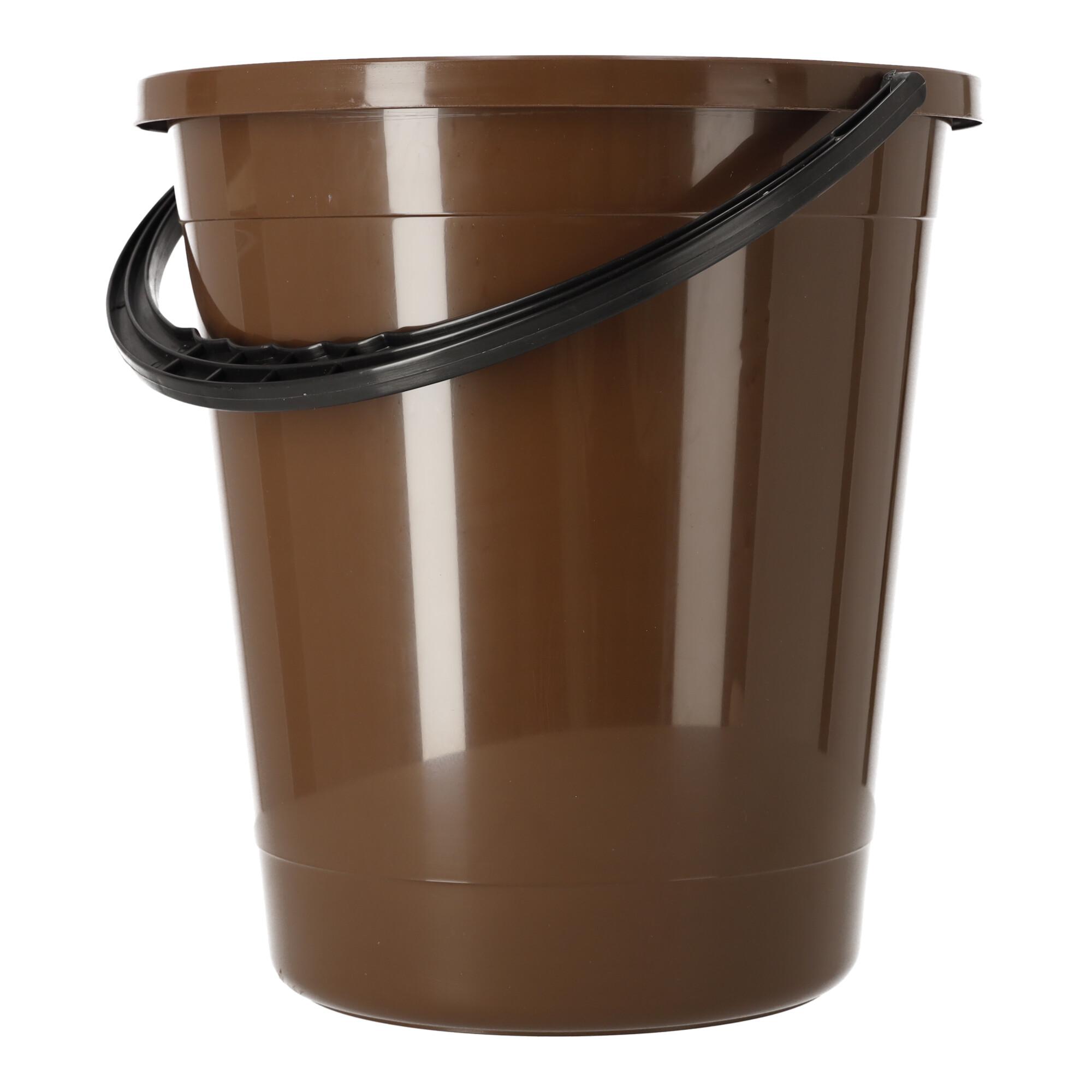 Bucket 12L, POLISH PRODUCT - coffee color