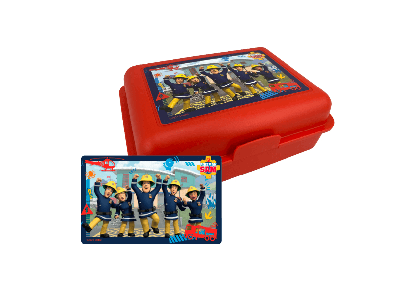 Breakfast Box, Lunch Box Fireman Sam,17,5x12,8x6,9cm LICENSED, ORIGINAL PRODUCT