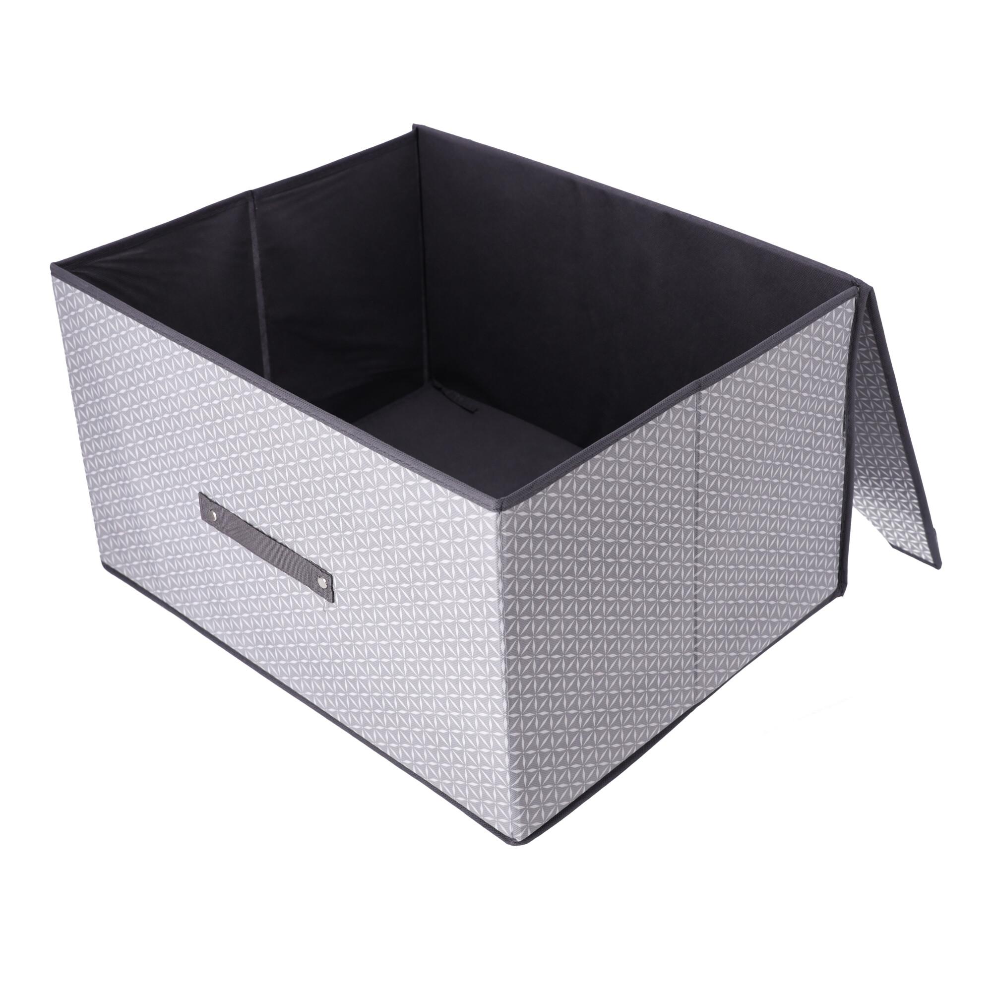 Closing  organizer / storage box, size 30 x 40 x 50 cm - in a letter, Color Light Grey