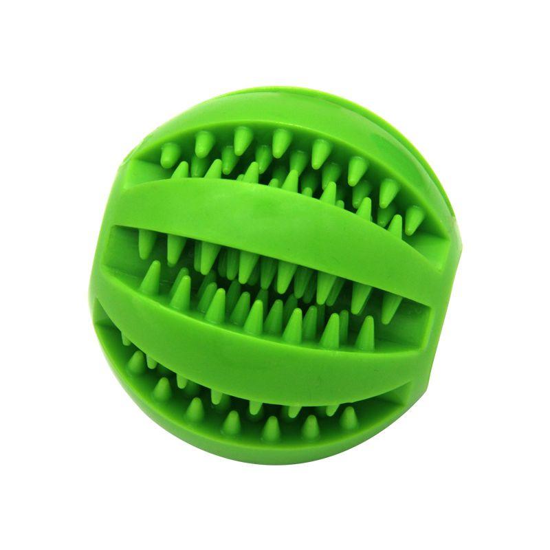 Dog chew toy with holes for treats - green