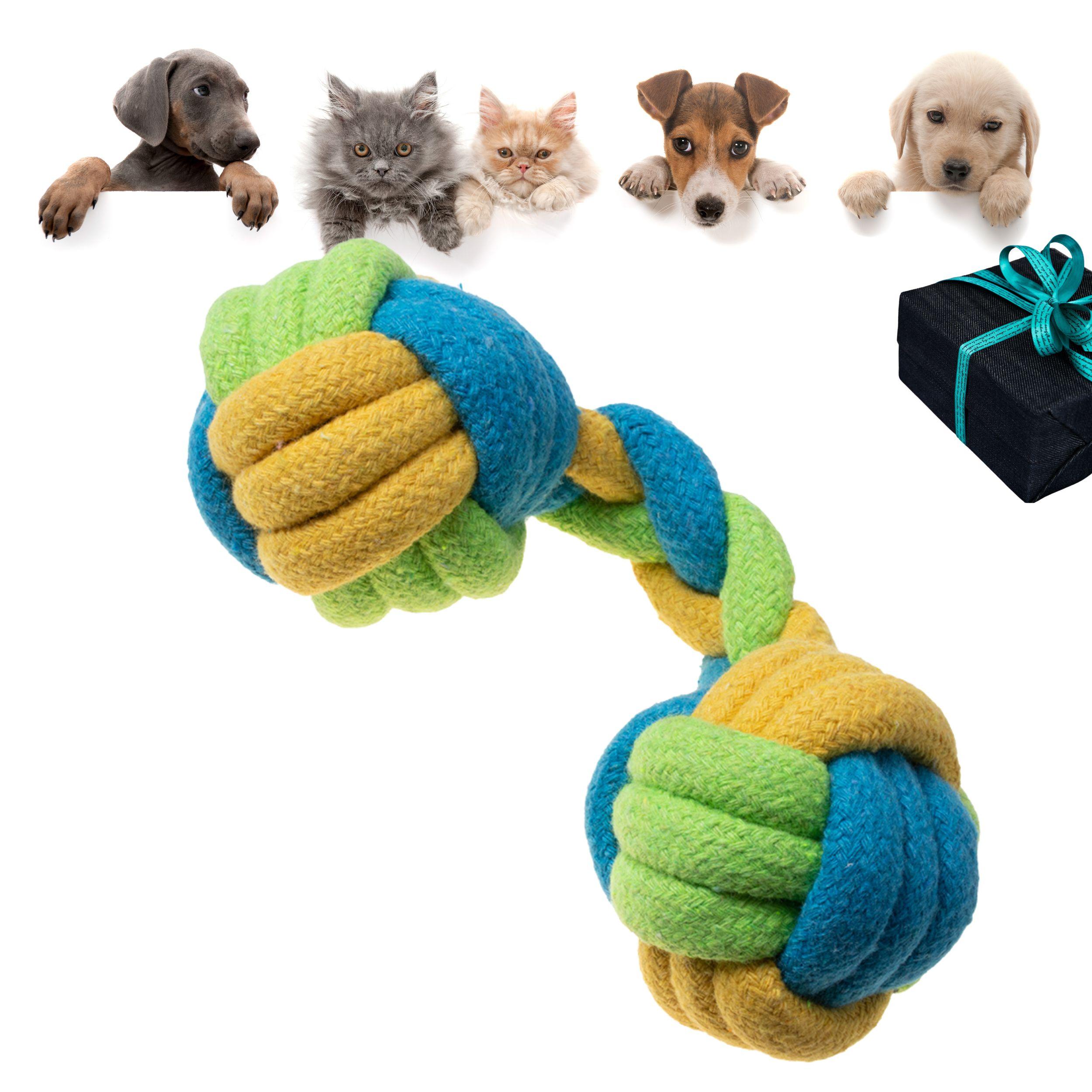 String cord teether dog toy 19cm