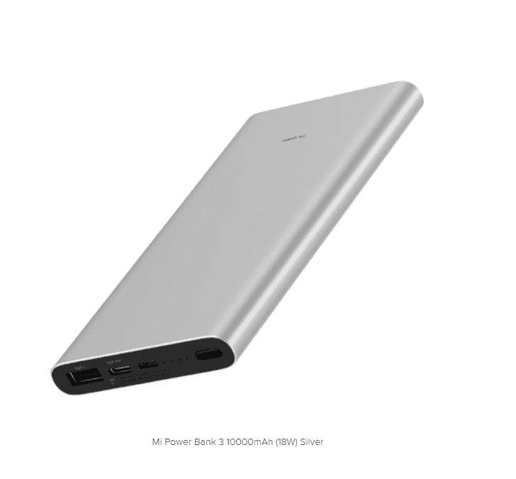 PowerBank 3 Xiaomi Mi 18W Fast Charger 10000mAh - srebrny