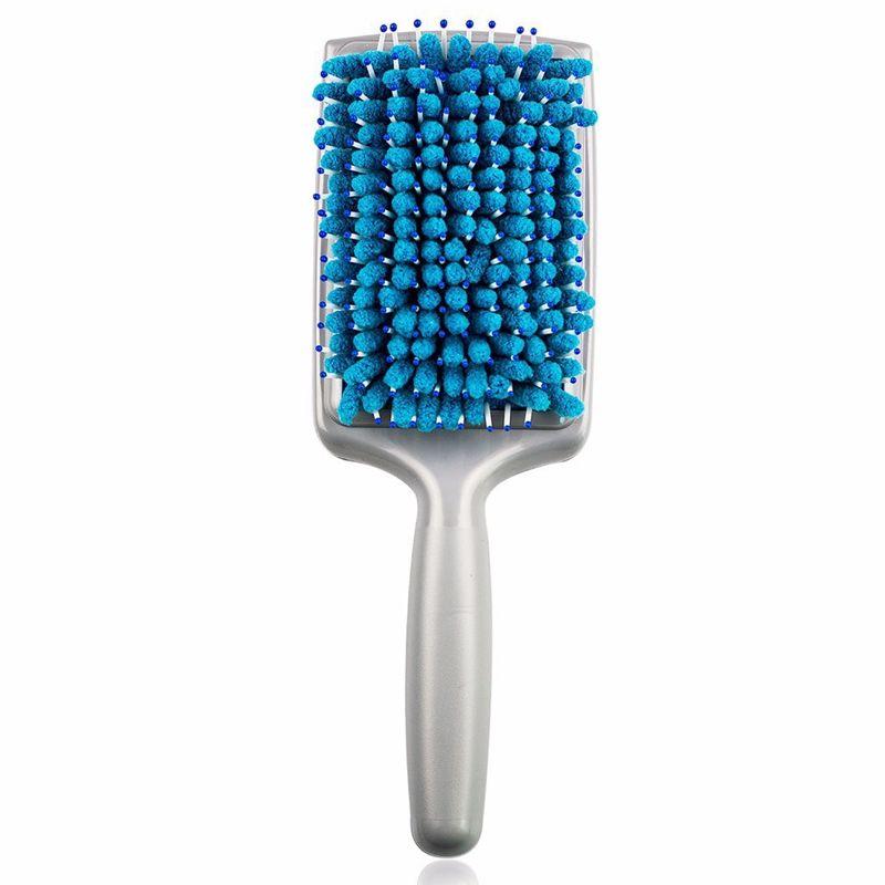 Hairbrush with microfiber bristles - blue