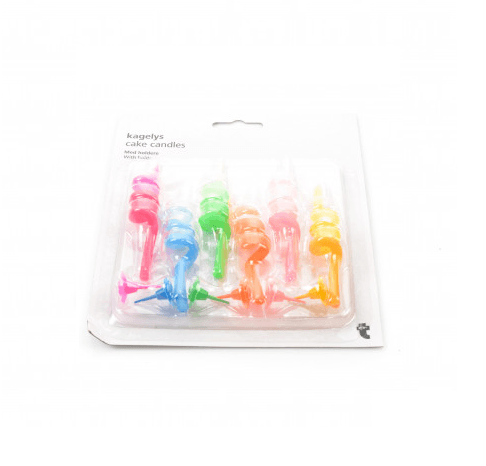 A set of birthday candles, 6 pcs. - drill