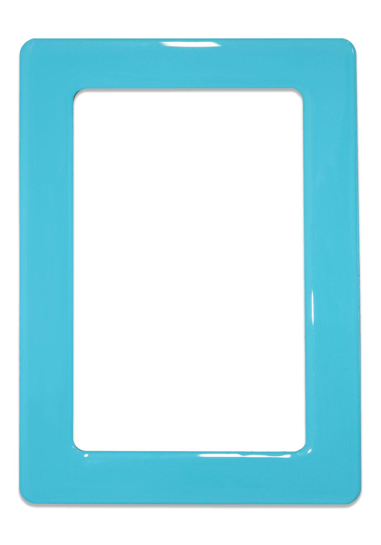 Magnetic self-adhesive frame size 13.0 × 8.1 cm - light blue