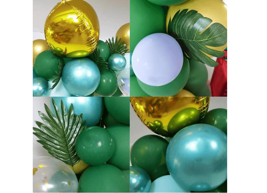 Large balloon garland - green