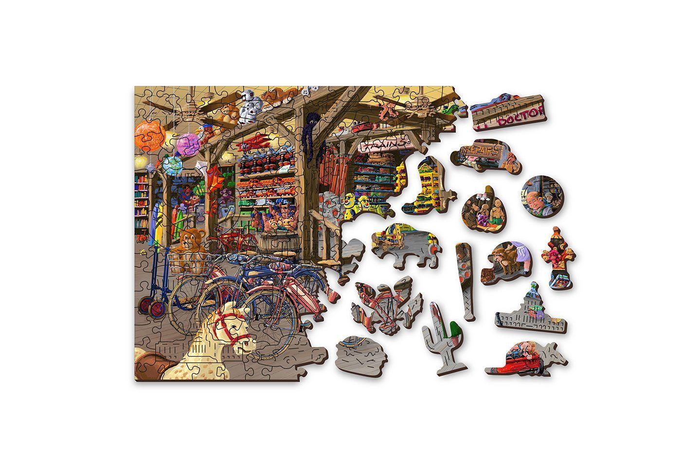 Drewniane Puzzle z figurkami – Świat zabawek rozm. M, 200 elementów