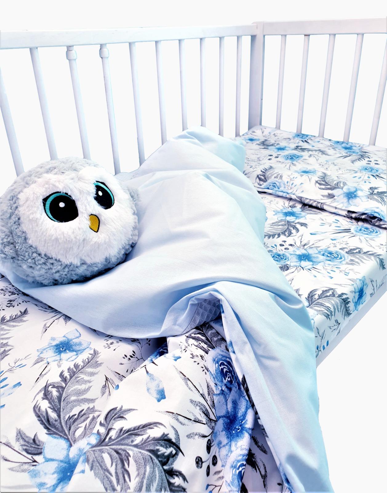 4in1 children's bedding set - blue rose and fern