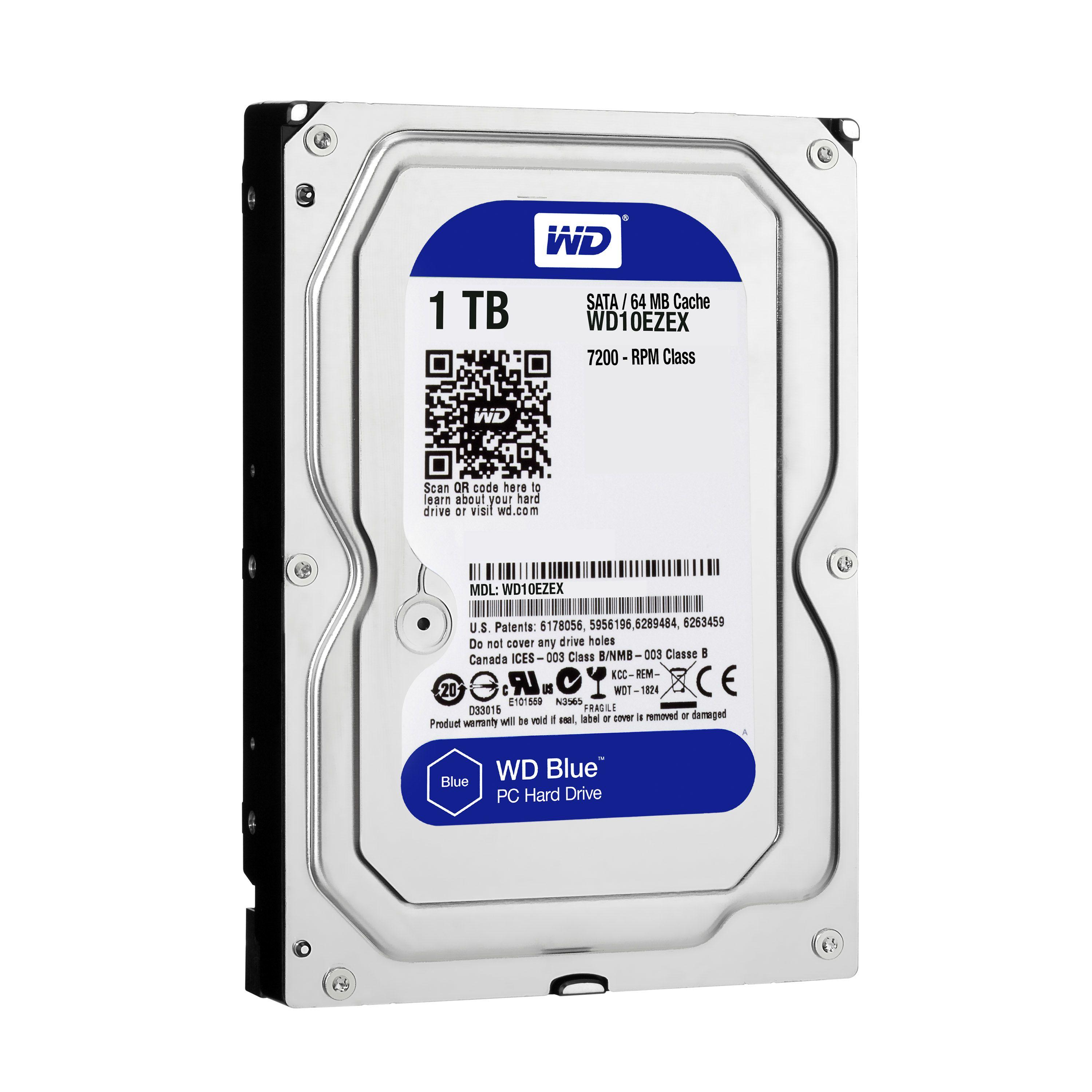 Dysk HDD WD Blue WD10EZEX (1 TB ; 3.5"; 64 MB; 7200 obr/min)