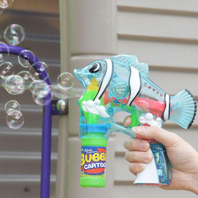 Automatic soap bubble gun - blue