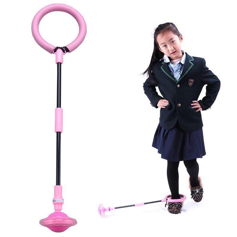 Hula Hoop Skip Rope for Leg, Foldable for Children with LED Lights, pink