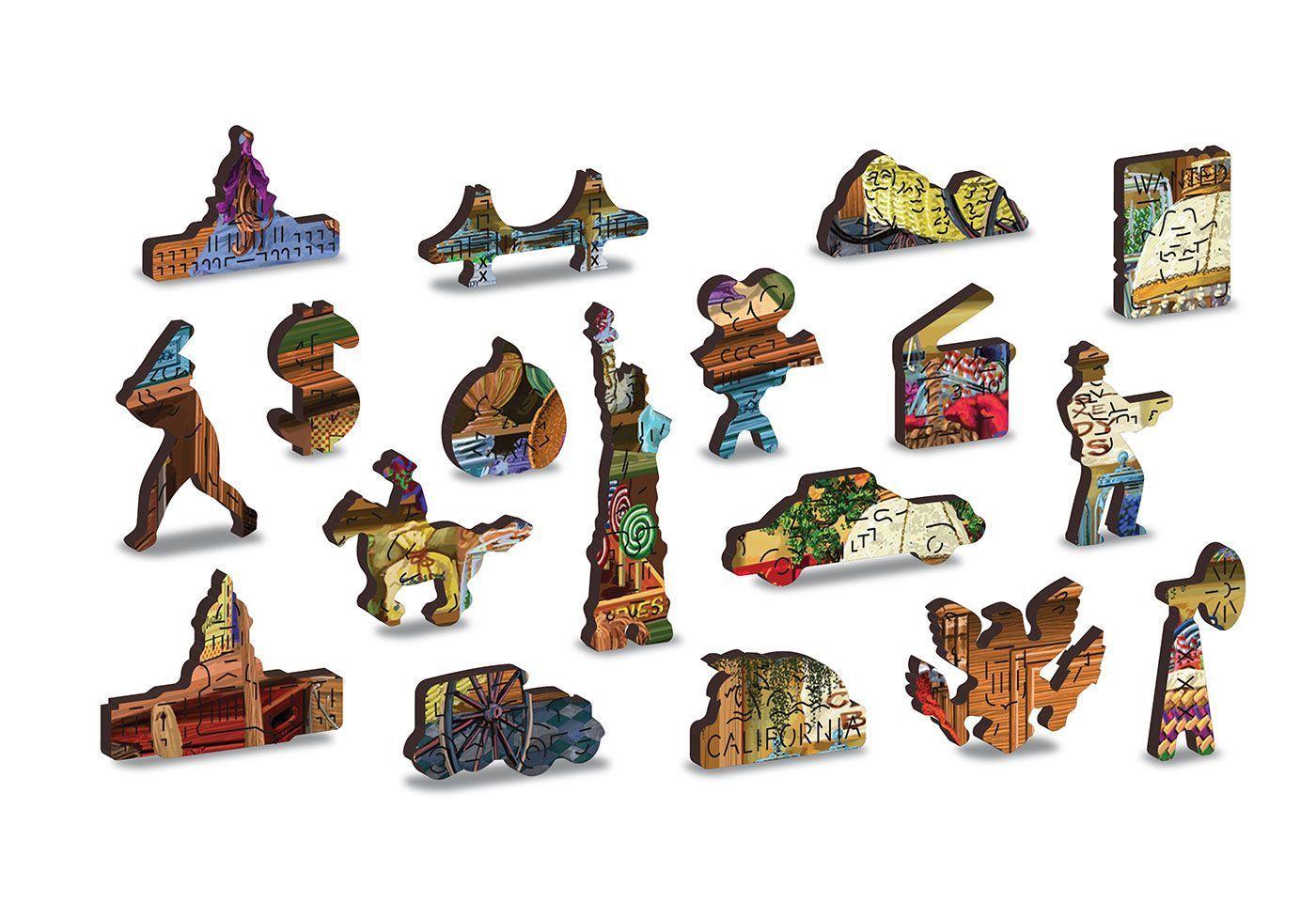 Drewniane Puzzle z figurkami - Kwieciarnia rozm. M, 200 elementów