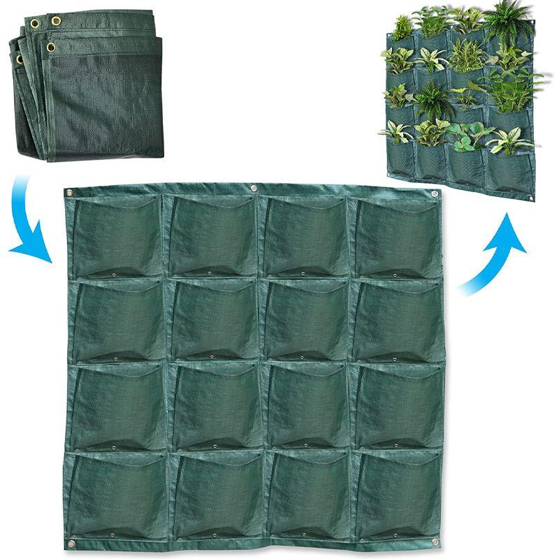 Wall planting bag - 16 pockets in 4 rows