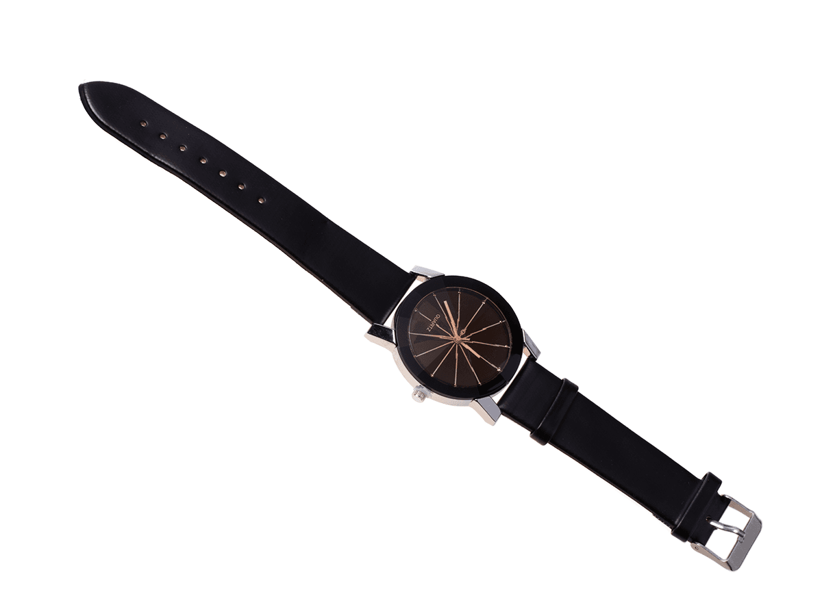 Men's classic watch - black and gold