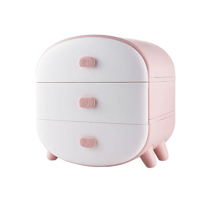 Cabinet with drawers for underwear - pink, 3 drawers