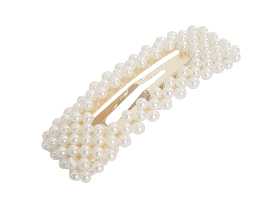 Hairpin pearls GLAMOUR 3 - gold&white pearl