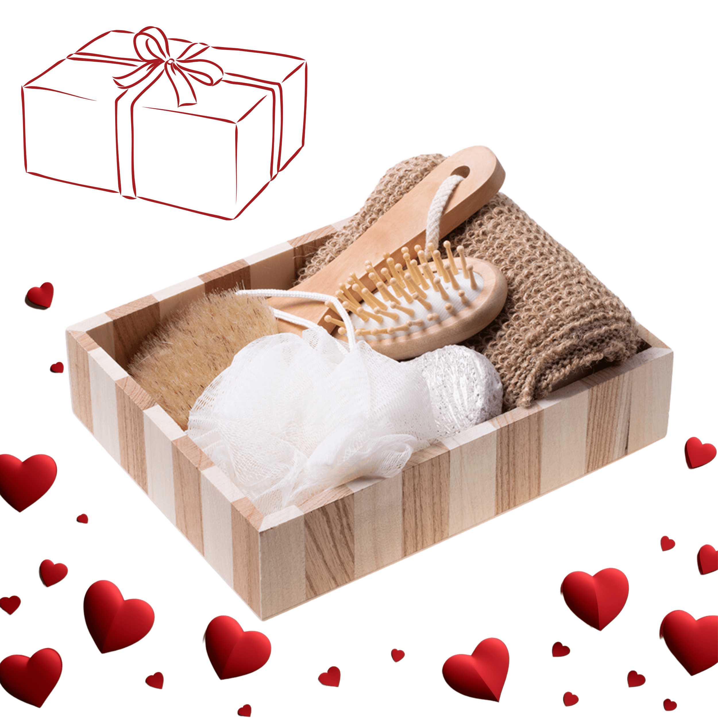 Gift basket set SPA washcloths massage gift- 5 items
