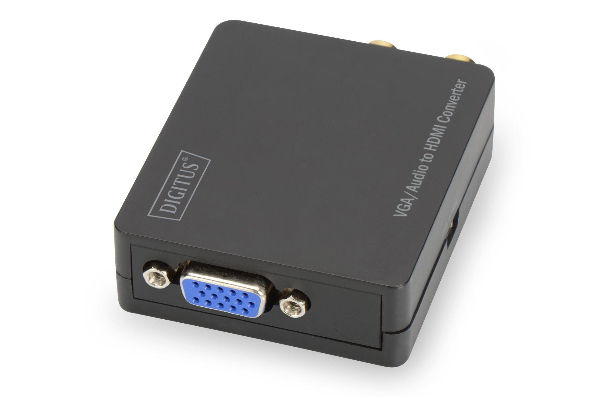 Adapter DIGITUS DS-40130-1 (D-Sub (VGA) F - HDMI F; kolor szary)