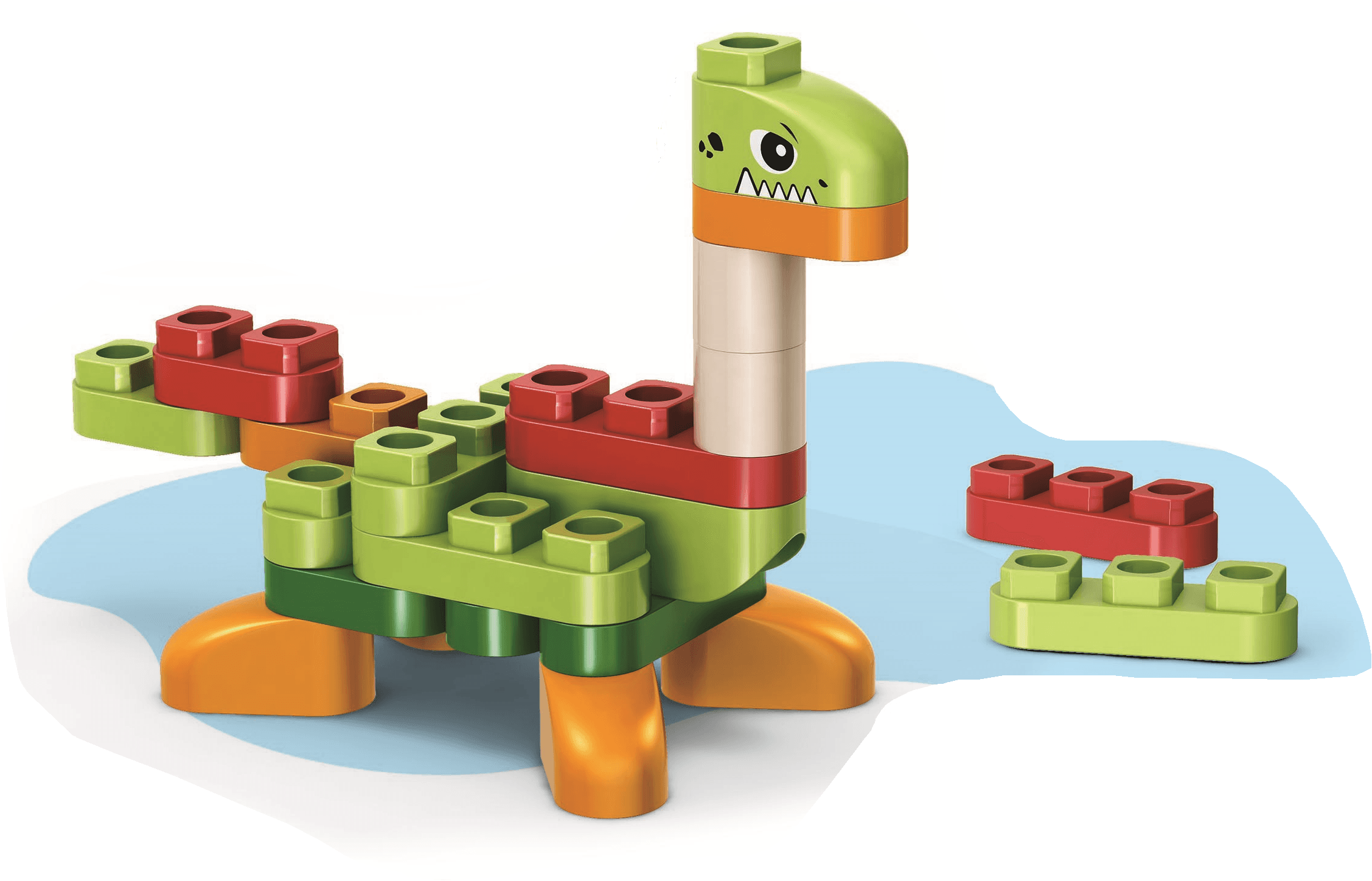 DIY Assembly Dinosaur Blocks（37 Pcs)