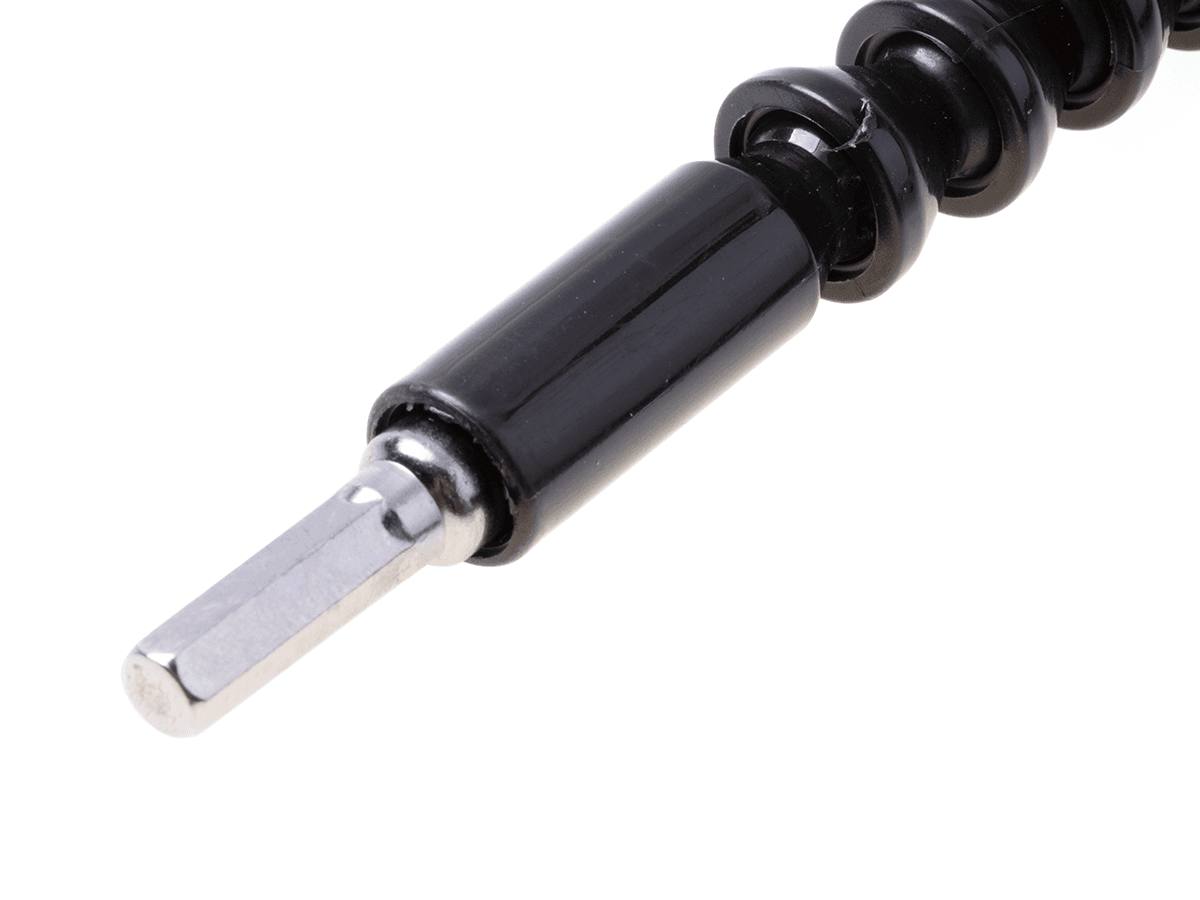 Flexible extension for screwdriver bits