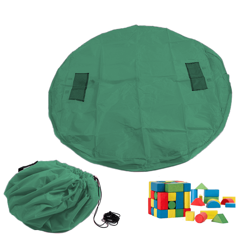 Mat / bag for children's blocks - small green