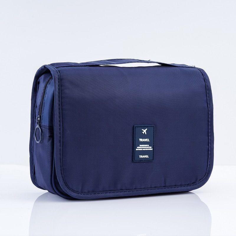 Suspension travel cosmetic bag - navy blue